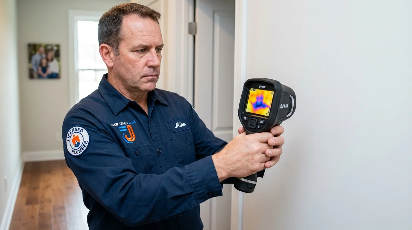 Thermal imaging leak detection by Johns Plumbing LLC in Wrightwood